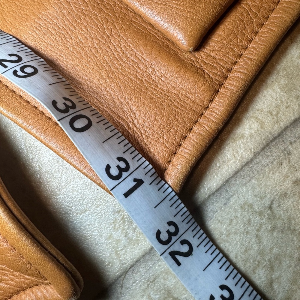 Vintage Genuine Deerskin Leather Coat Custom Made Brown Quilted Western Jacket - Picture 8 of 16